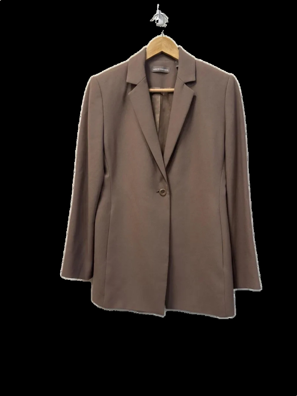Valerie Stevens Pencil Skirt and Blazer Suit Set Taupe